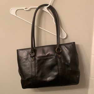 11x16 J. Crew leather bag/purse/briefcase, black